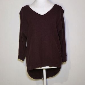 Elegant V-Neck Burgundy Women's Top